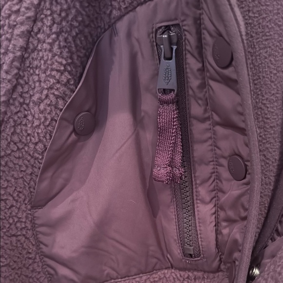 NWOT Free People Movement Hit the Slopes Plum Fleece Jacket - Picture 3 of 6